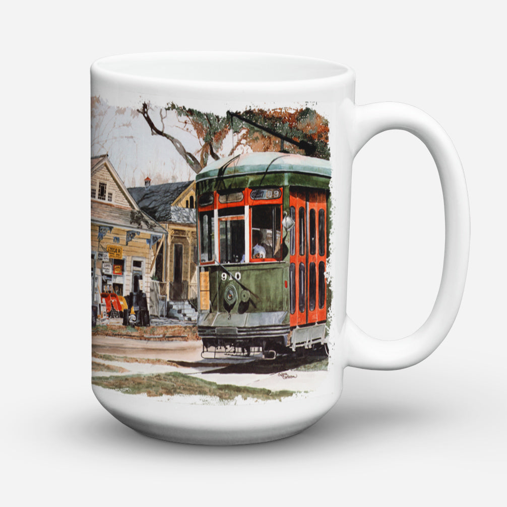 Caroline's Treasures New Orleans Street Car Dishwasher Safe Microwavable Ceramic Coffee Mug 15 ounce 8108CM15