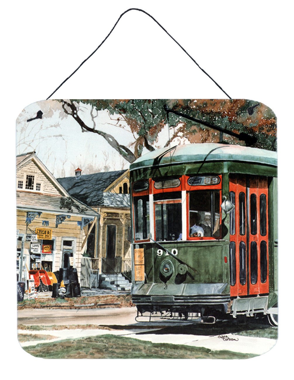 New Orleans Streetcar Aluminium Metal Wall or Door Hanging Prints by Caroline&#39;s Treasures