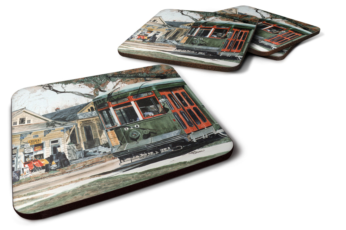 Set of 4 New Orleans Streetcar Foam Coasters - the-store.com