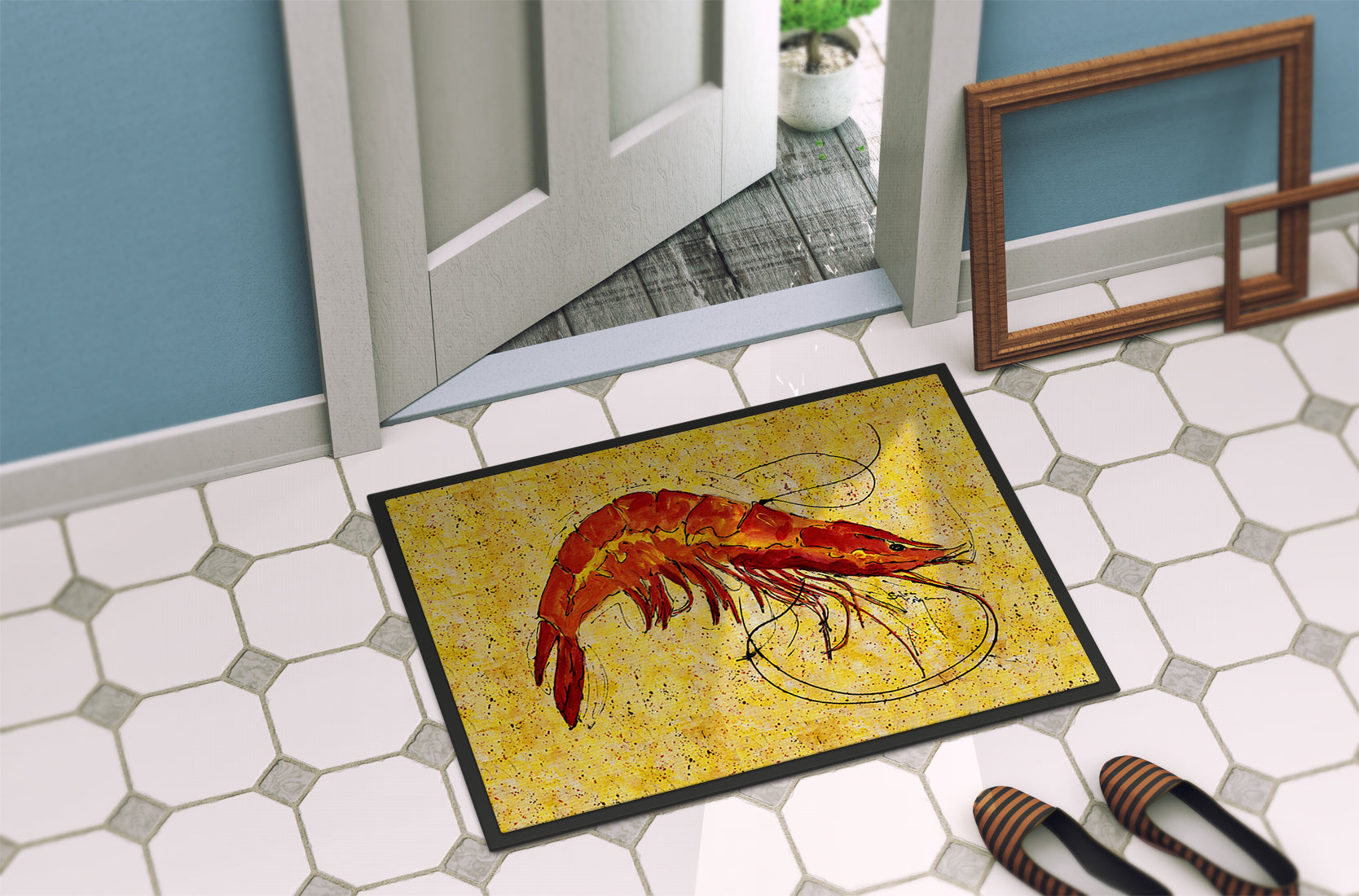 Shrimp Indoor or Outdoor Mat 18x27 8126 Doormat - the-store.com