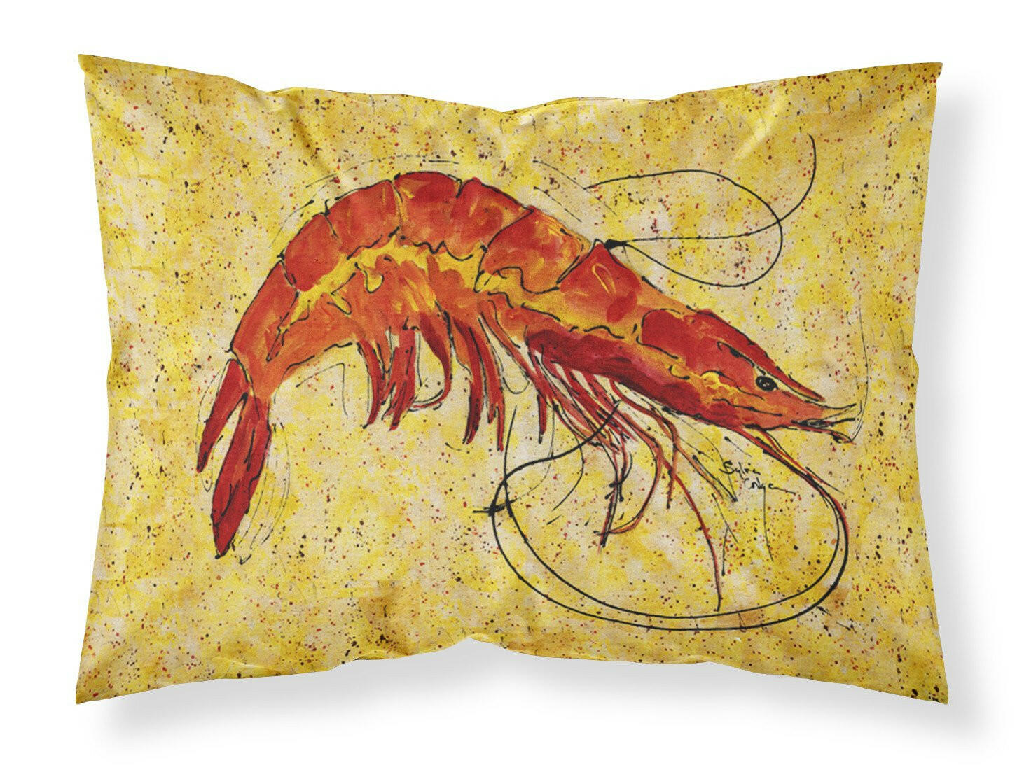 Shrimp Moisture wicking Fabric standard pillowcase by Caroline's Treasures