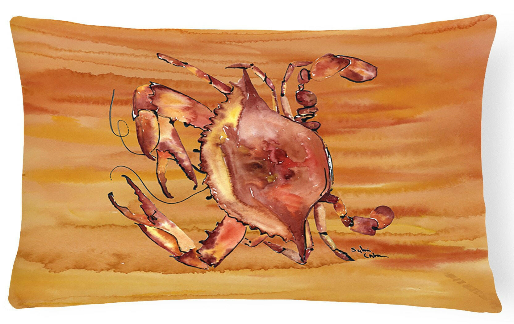 Crab    Canvas Fabric Decorative Pillow by Caroline's Treasures