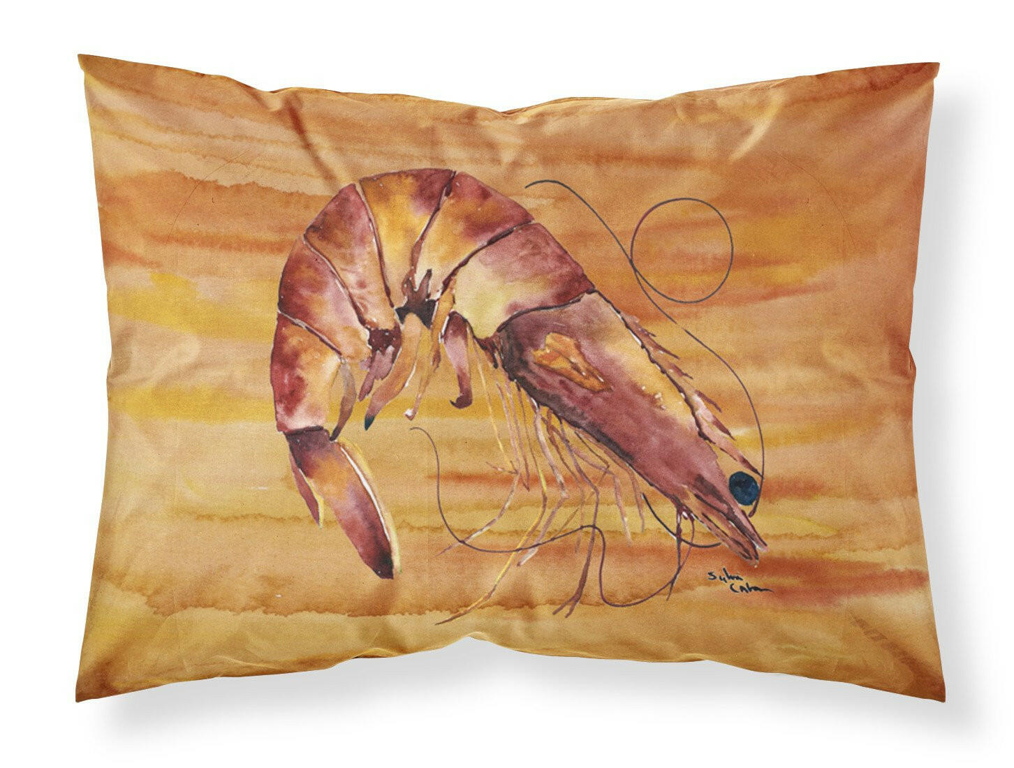Shrimp Moisture wicking Fabric standard pillowcase by Caroline's Treasures