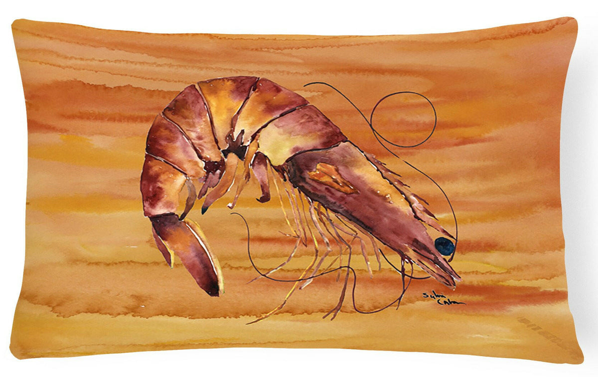 Shrimp   Canvas Fabric Decorative Pillow by Caroline&#39;s Treasures