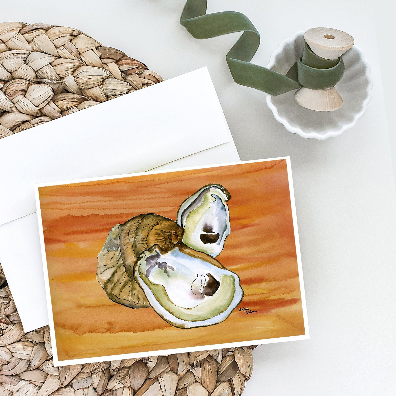 Oyster Hot and Spicy Greeting Cards and Envelopes Pack of 8 - the-store.com