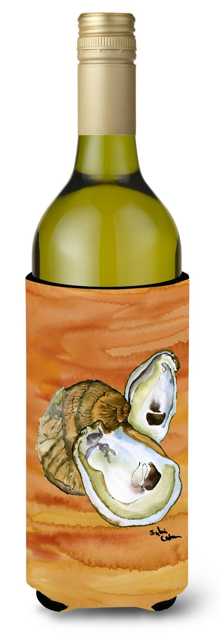 Oyster Spicy Hot Wine Bottle Beverage Insulator Beverage Insulator Hugger by Caroline&#39;s Treasures