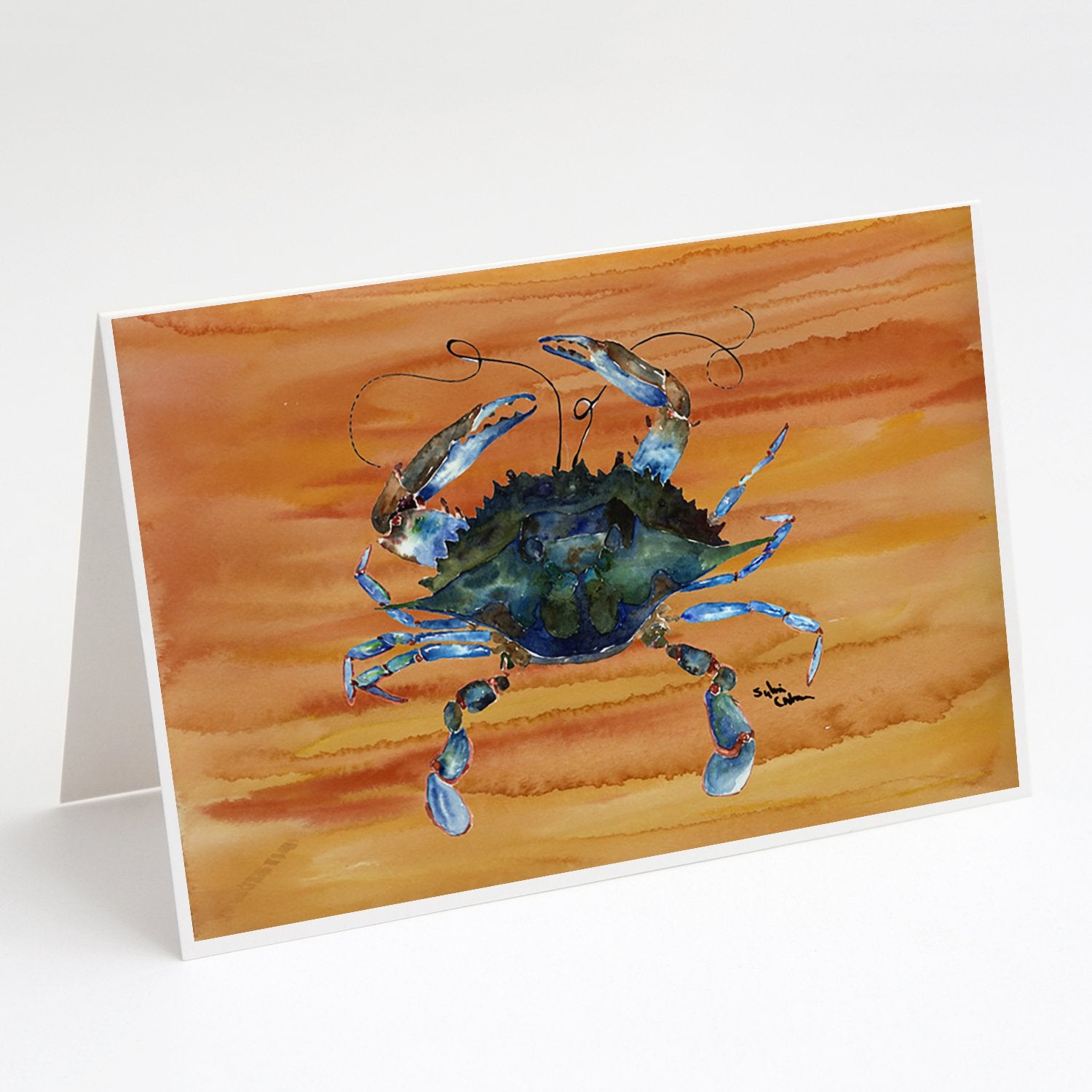 Buy this Male Blue Crab Spicy Hot Greeting Cards and Envelopes Pack of 8