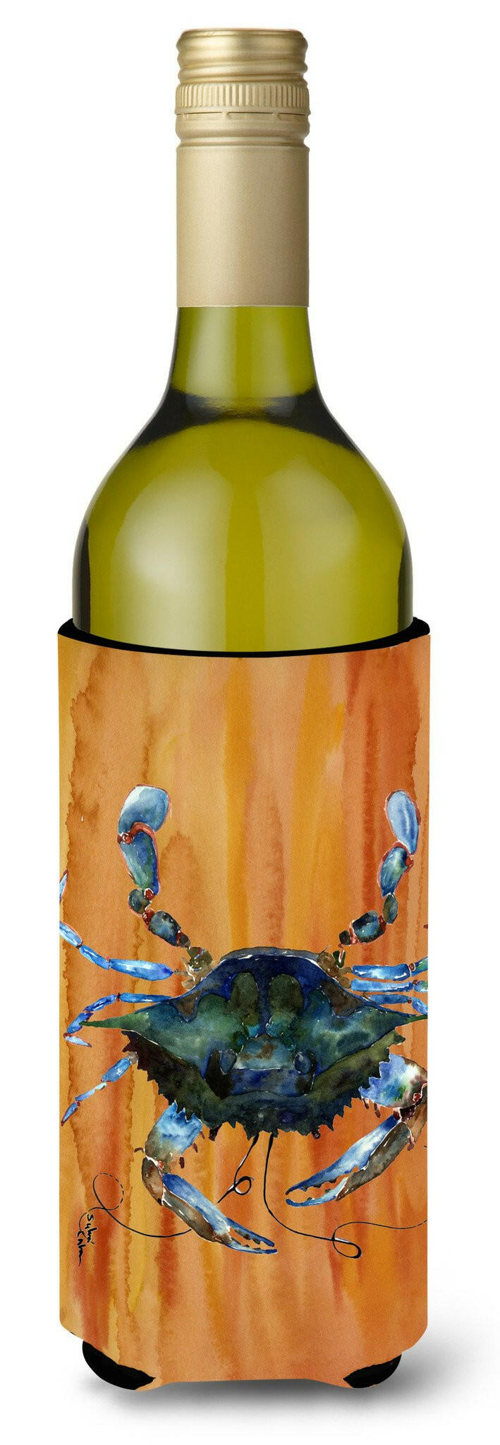 Male Blue Crab Spicy Hot Wine Bottle Beverage Insulator Beverage Insulator Hugger by Caroline&#39;s Treasures