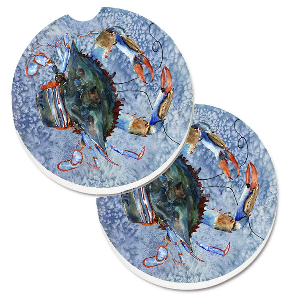 Crab Set of 2 Cup Holder Car Coasters 8149CARC by Caroline's Treasures
