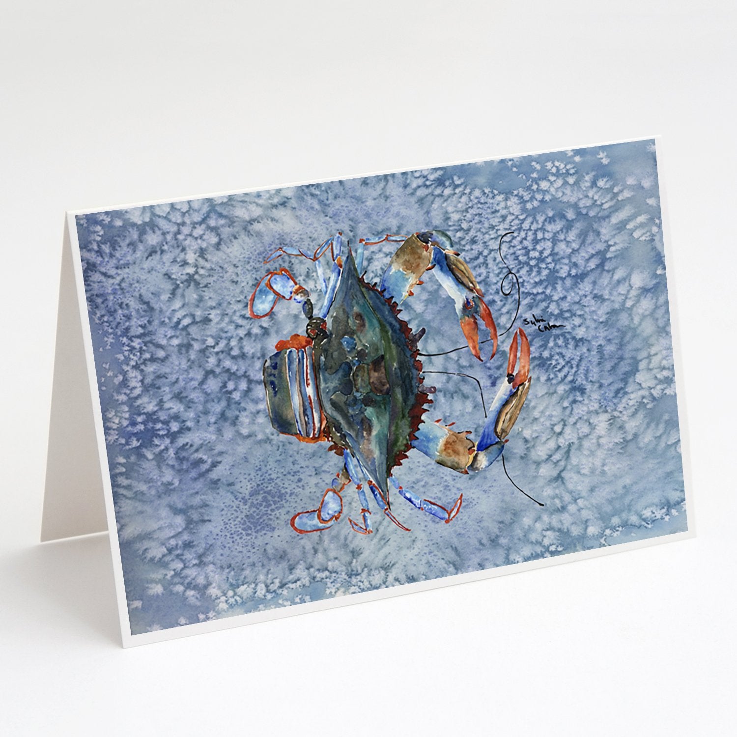 Buy this Female Blue Crab Cool Blue Water Greeting Cards and Envelopes Pack of 8