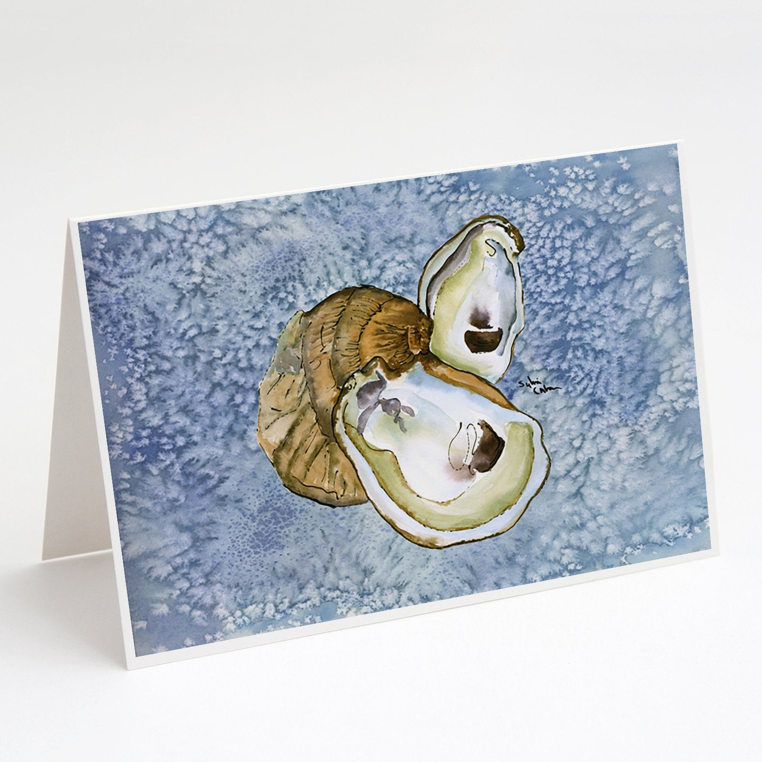 Buy this Oyster Cool Blue Water Greeting Cards and Envelopes Pack of 8