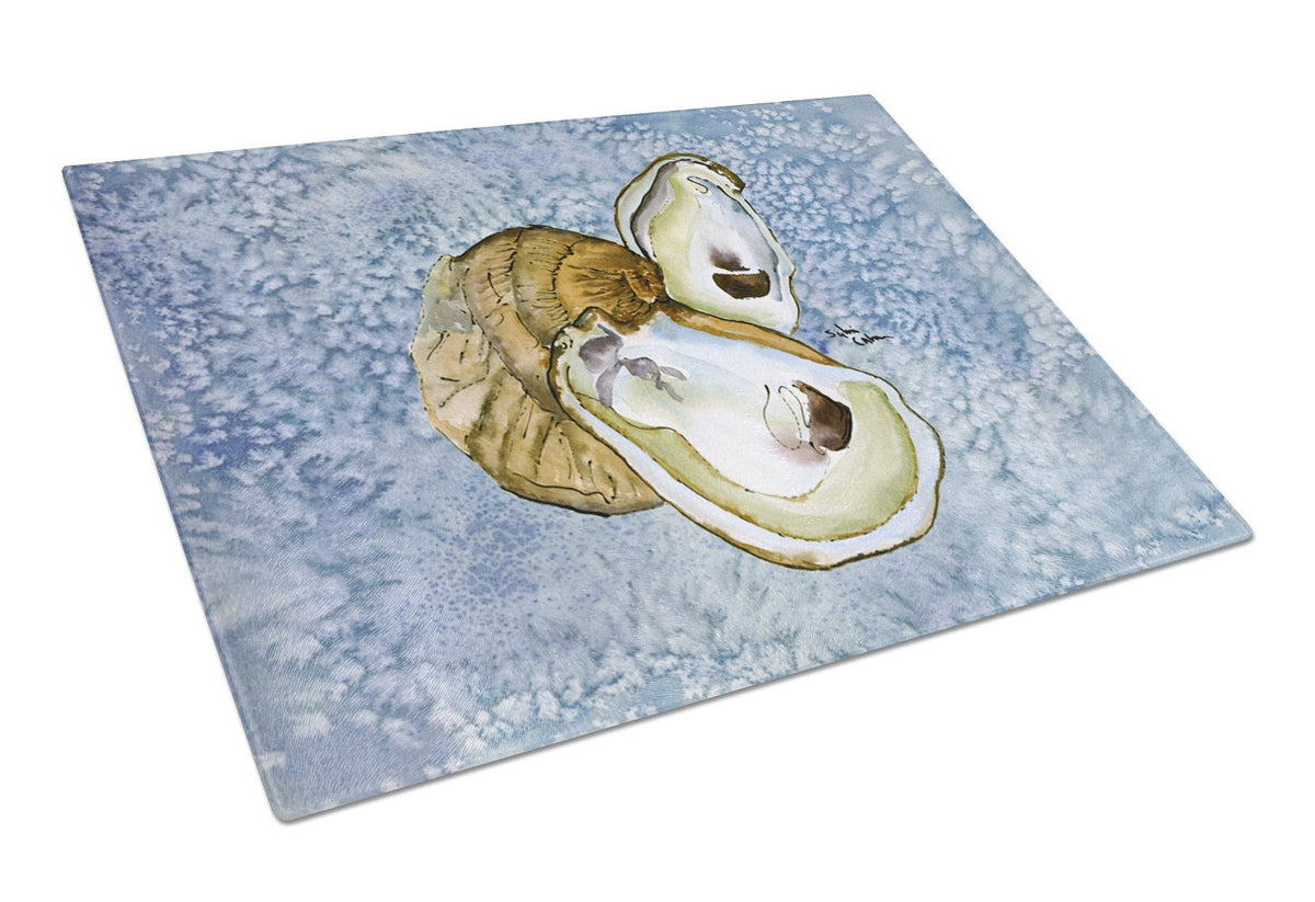 Oyster  Glass Cutting Board Large by Caroline&#39;s Treasures