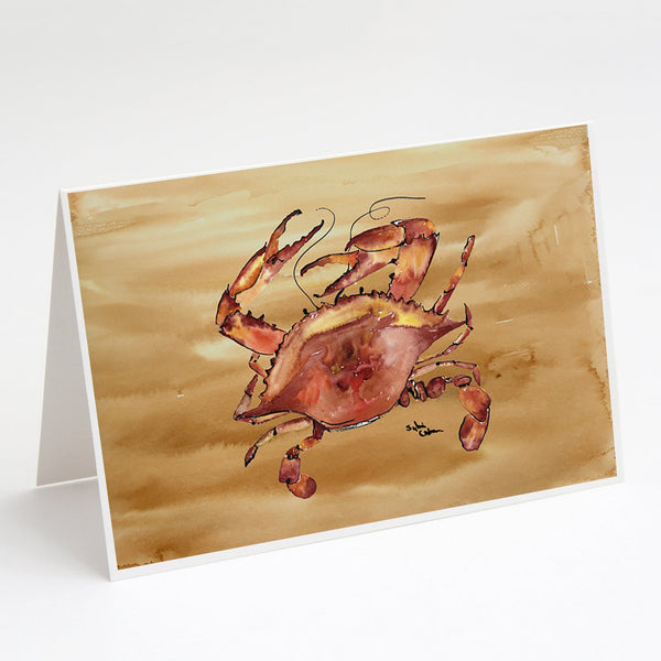 Buy this Cooked Crab Sandy Beach Greeting Cards and Envelopes Pack of 8