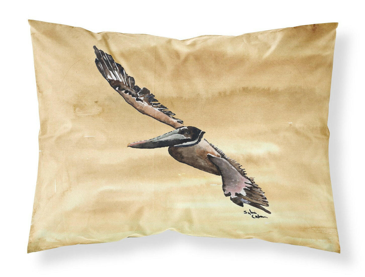 Flying Brown Pelican Moisture wicking Fabric standard pillowcase by Caroline&#39;s Treasures