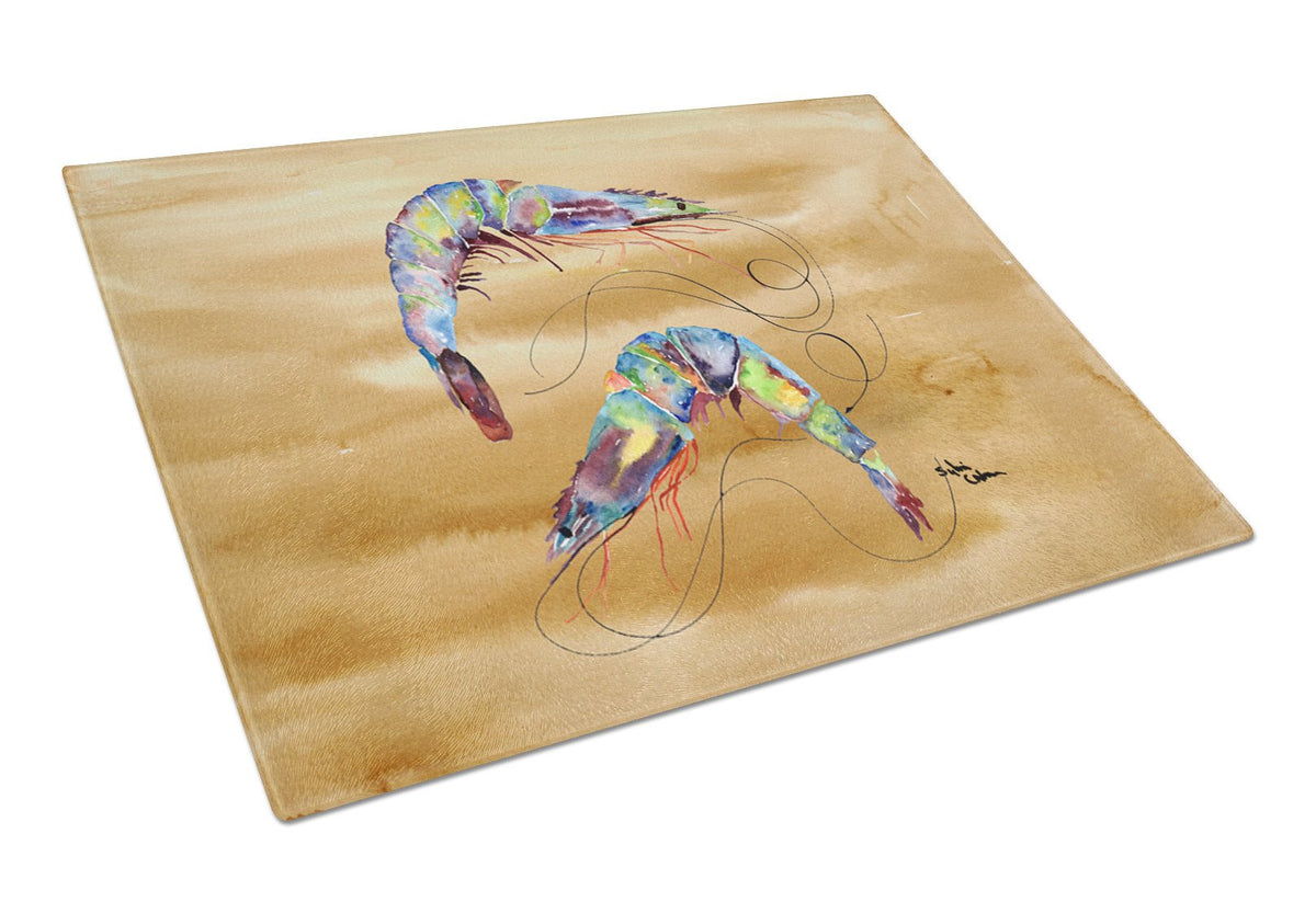 Shrimp  Glass Cutting Board Large by Caroline&#39;s Treasures