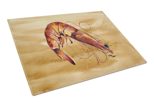 Shrimp  Glass Cutting Board Large by Caroline's Treasures