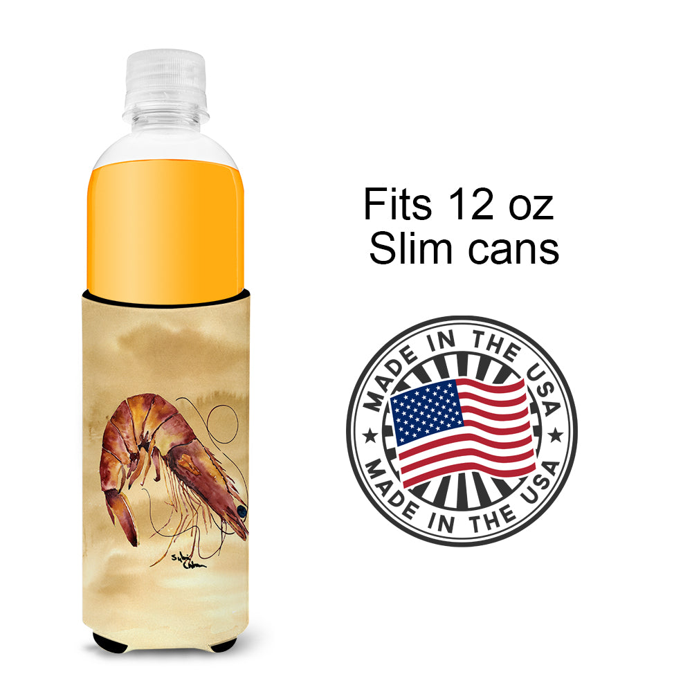 Shrimp  Sandy Beach Ultra Beverage Insulators for slim cans 8161MUK