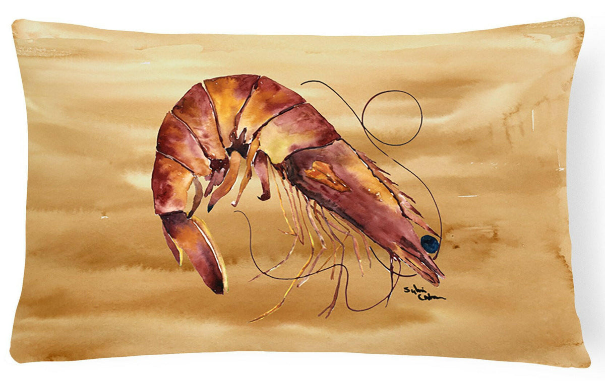 Shrimp   Canvas Fabric Decorative Pillow by Caroline&#39;s Treasures