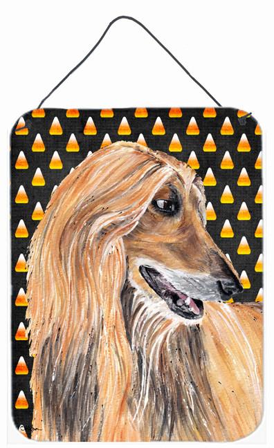 Afghan Hound Candy Corn Halloween Wall or Door Hanging Prints SC9505DS1216 by Caroline&#39;s Treasures
