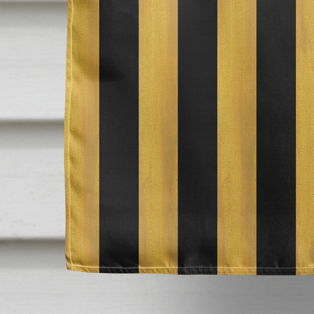Black and Gold Fleur de lis Nation Flag Canvas House Size