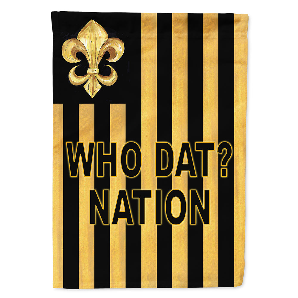 Black and Gold Fleur de lis Nation Flag Canvas House Size