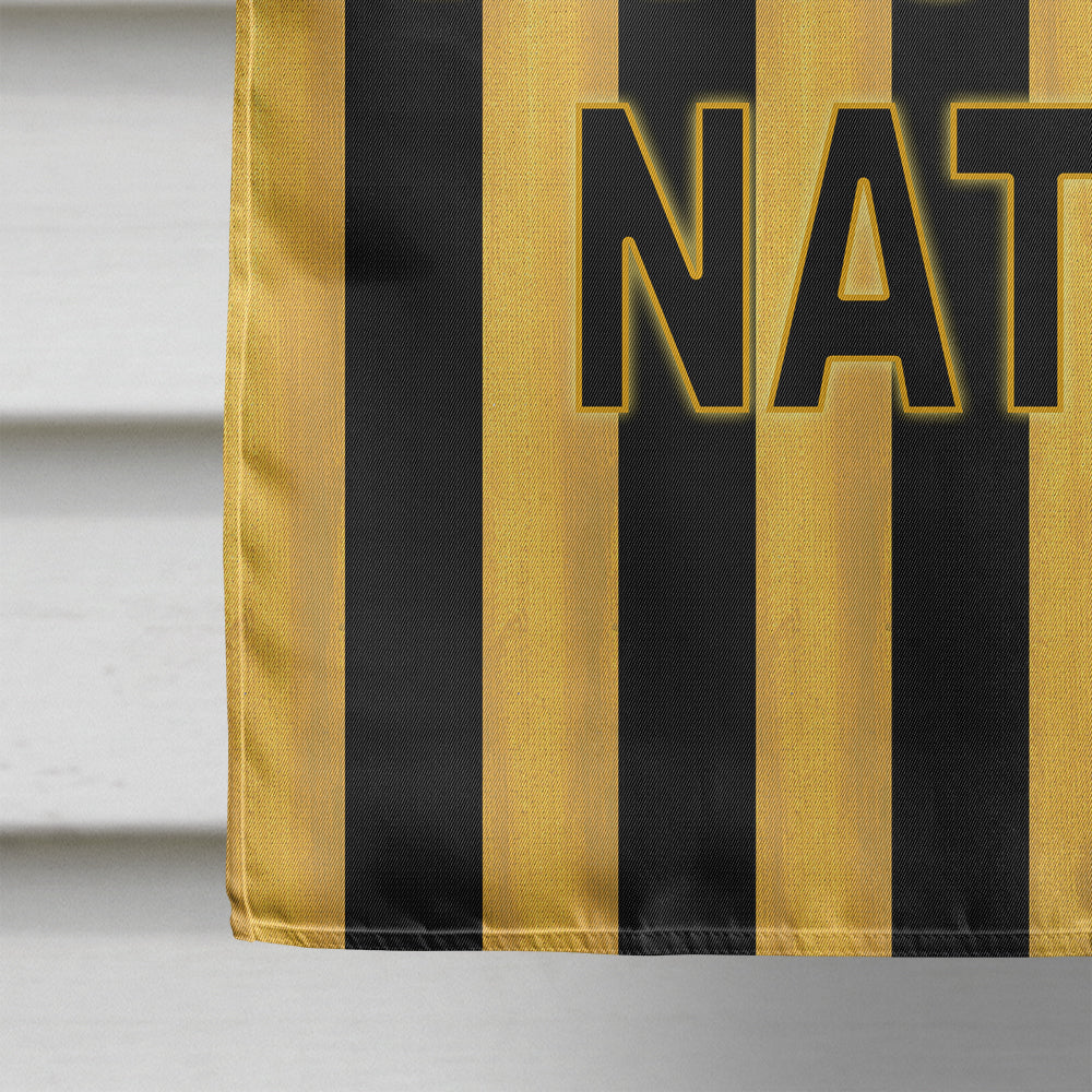 Black and Gold Fleur de lis Nation Flag Canvas House Size  the-store.com.