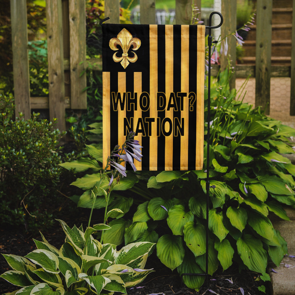 Caroline's Treasures Black and Gold Fleur de lis Nation Garden Flag – Decorative Outdoor Yard Flag