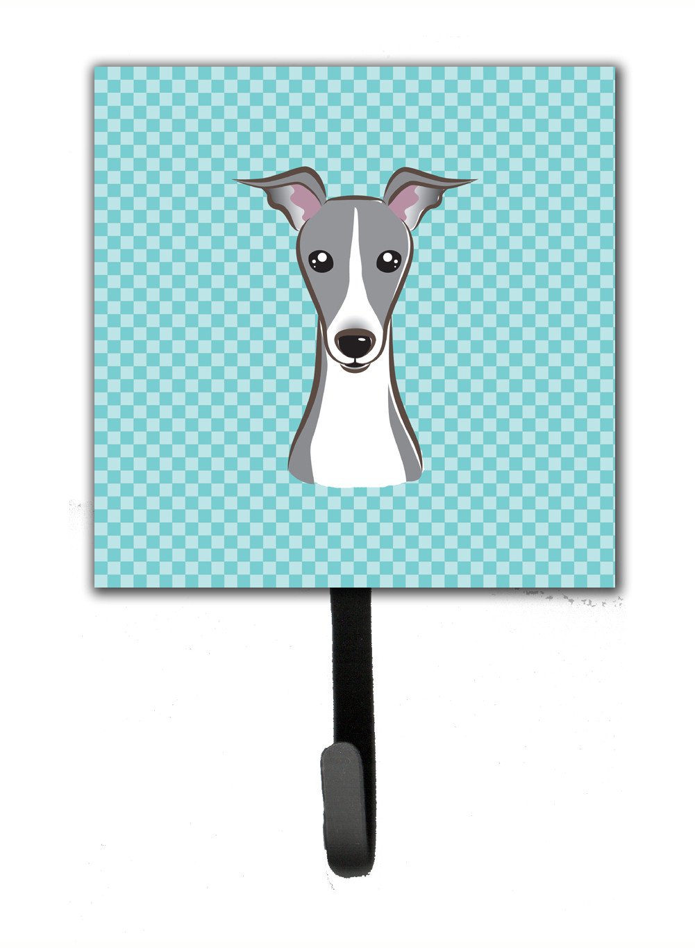 Checkerboard Blue Italian Greyhound Leash or Key Holder BB1174SH4 by Caroline&#39;s Treasures