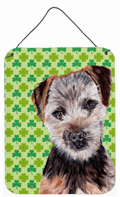 Norfolk Terrier Puppy Lucky Shamrock St. Patrick&#39;s Day Wall or Door Hanging Prints SC9735DS1216 by Caroline&#39;s Treasures