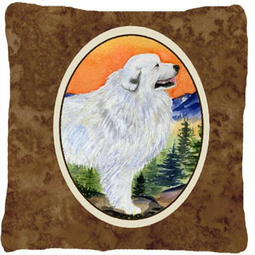 Great Pyrenees Decorative   Canvas Fabric Pillow by Caroline&#39;s Treasures