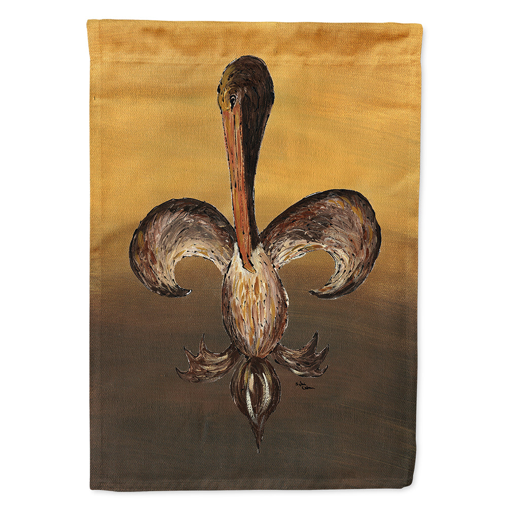 Pelican Fleur de lis Flag Canvas House Size