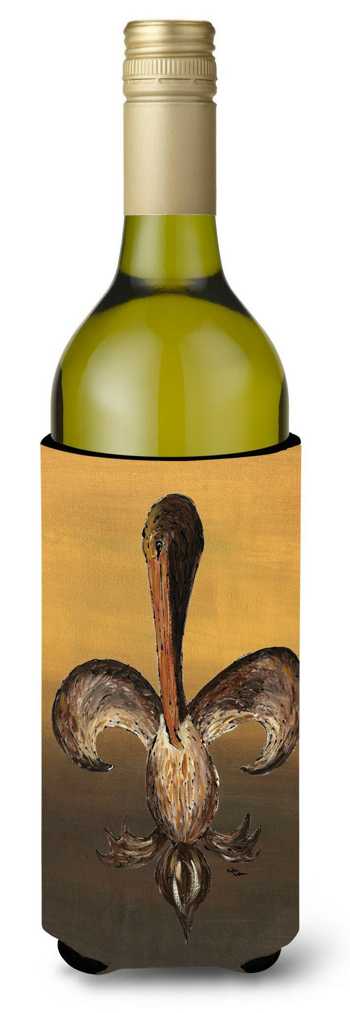 Pelican Wine Bottle Beverage Insulator Beverage Insulator Hugger by Caroline&#39;s Treasures