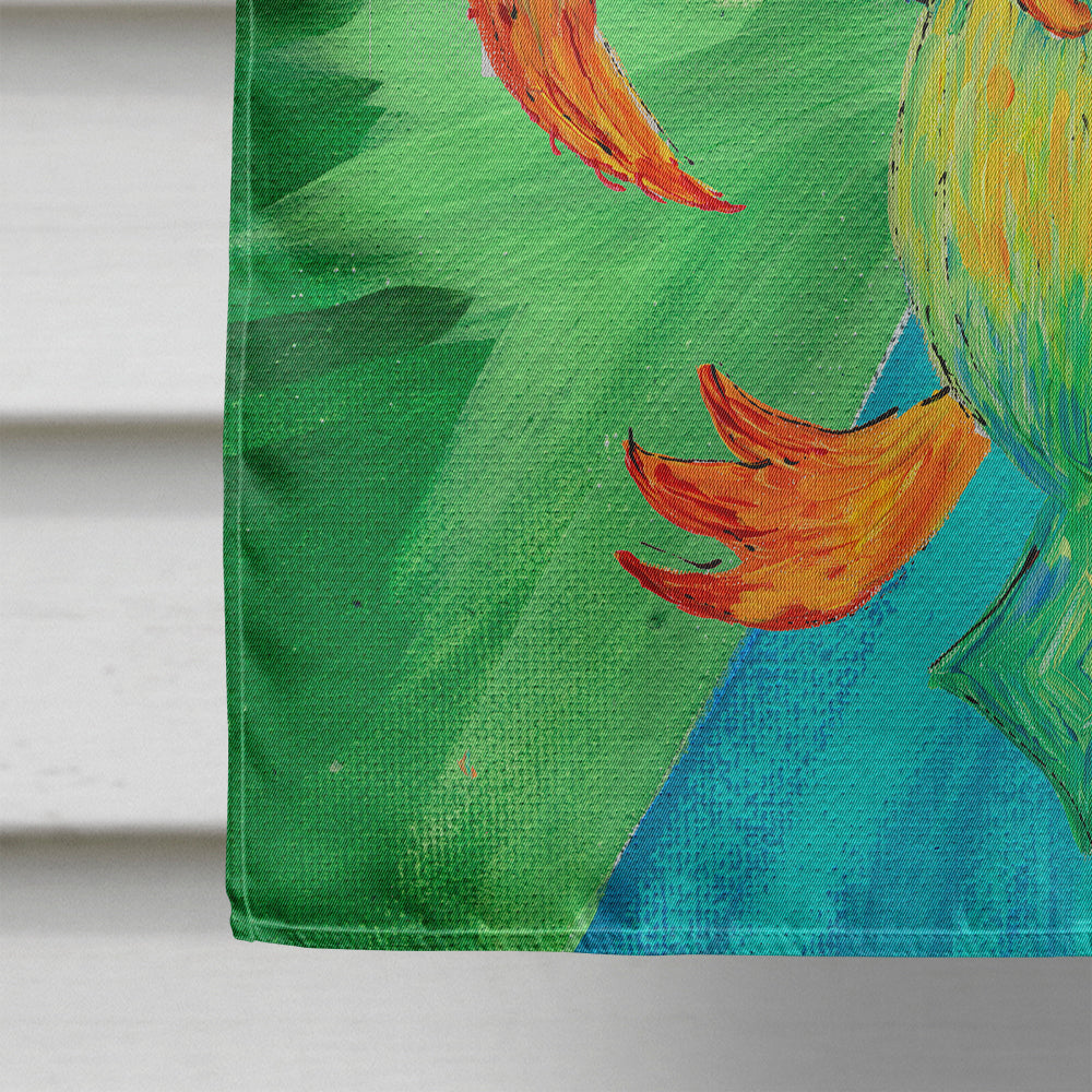 Multi colored Pelican Fleur de lis Flag Canvas House Size