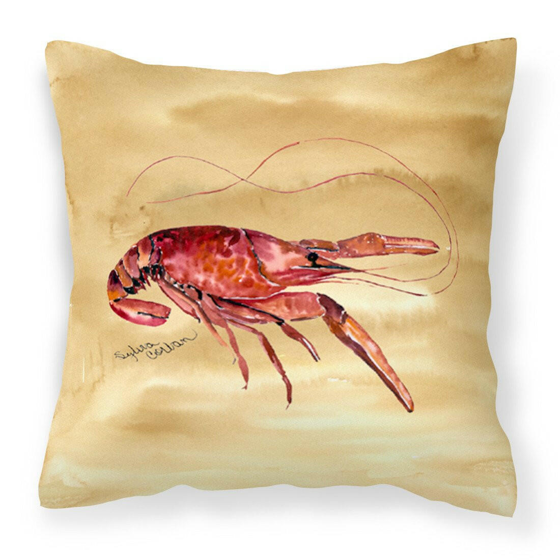 Crawfish Fabric Decorative Pillow 8230PW1414 - the-store.com