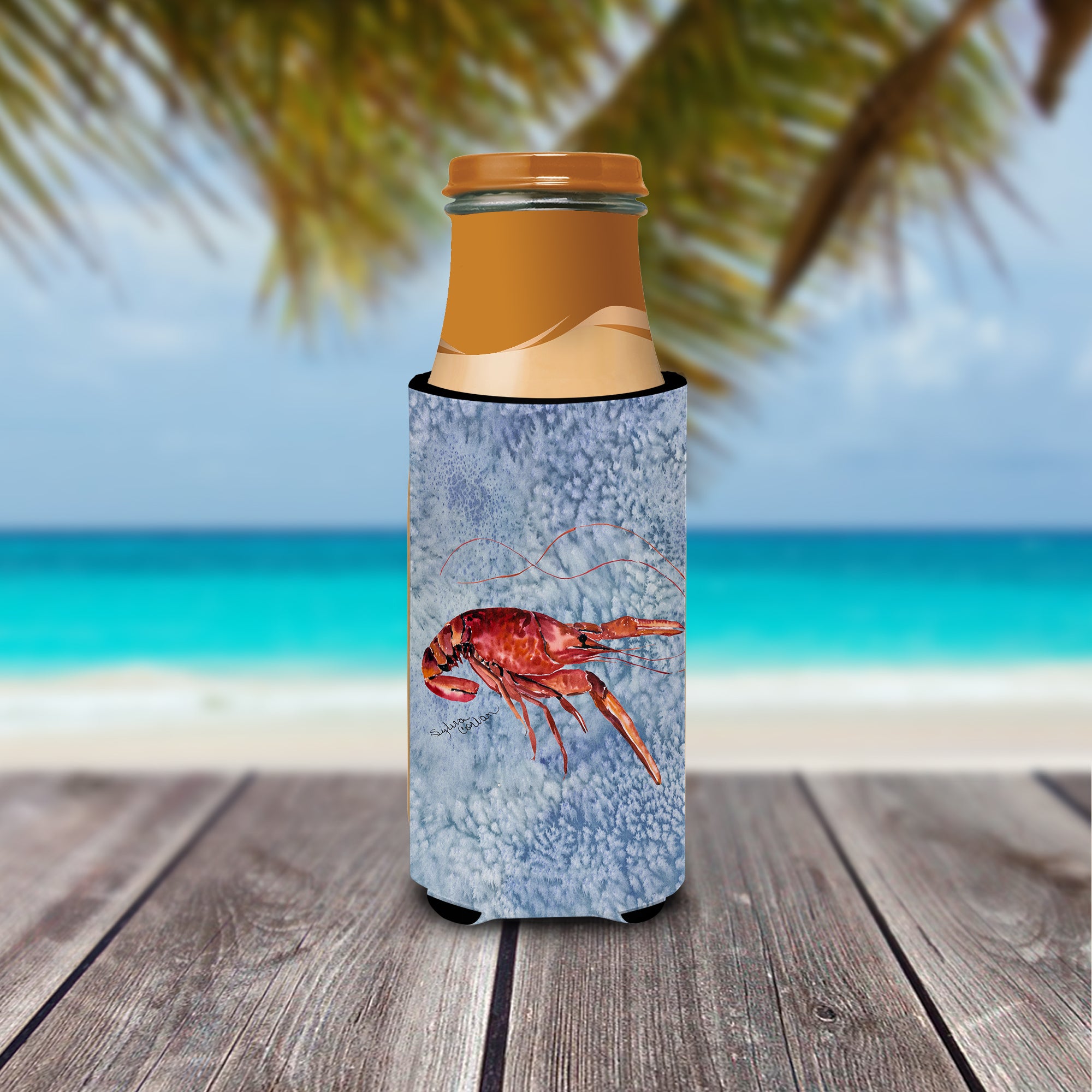 Crawfish Cool Water Ultra Beverage Insulators for slim cans 8231MUK