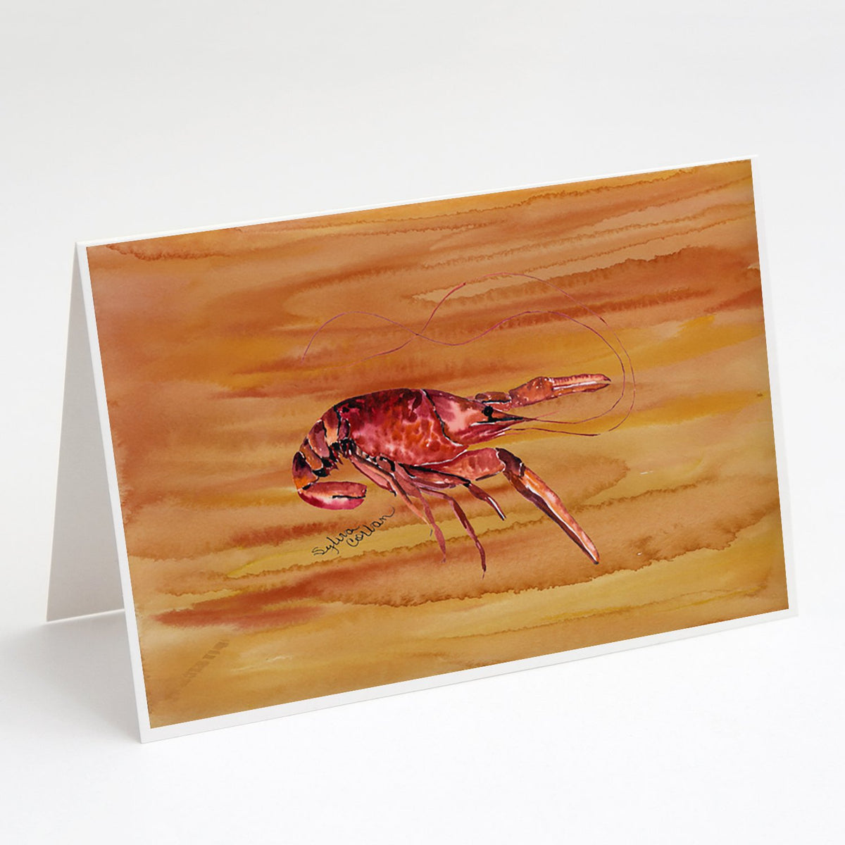 Buy this Crawfish Hot and Spicy Greeting Cards and Envelopes Pack of 8