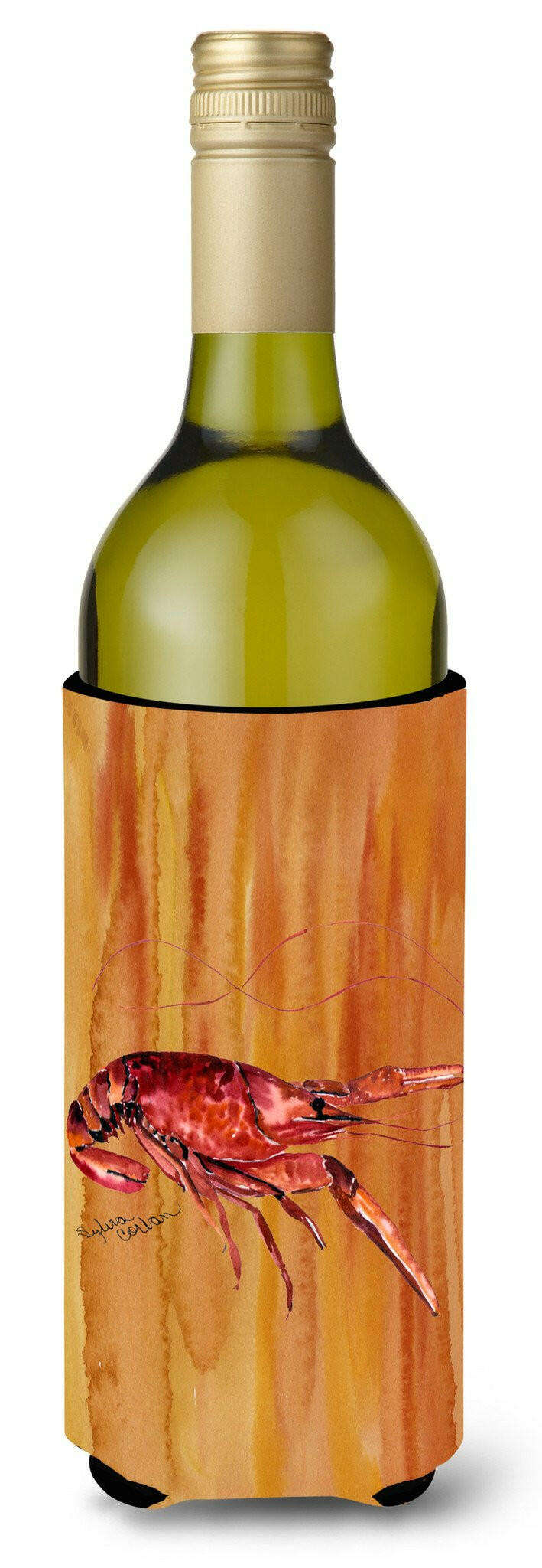 Crawfish Hot and Spicy Wine Bottle Beverage Insulator Beverage Insulator Hugger by Caroline&#39;s Treasures