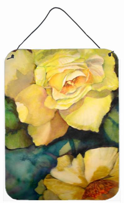 Yellow Roses Wall or Door Hanging Prints PJC1047DS1216 by Caroline's Treasures