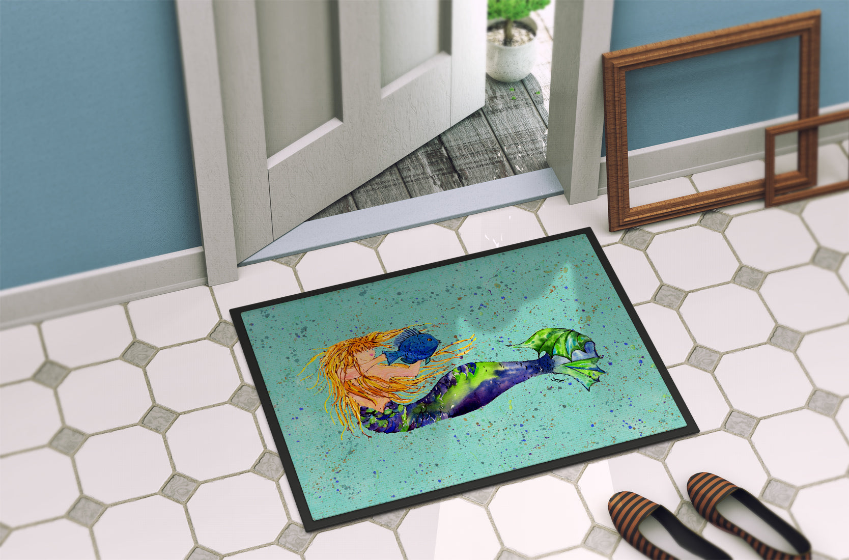 Mermaid Indoor or Outdoor Mat 18x27 8336 Doormat - the-store.com