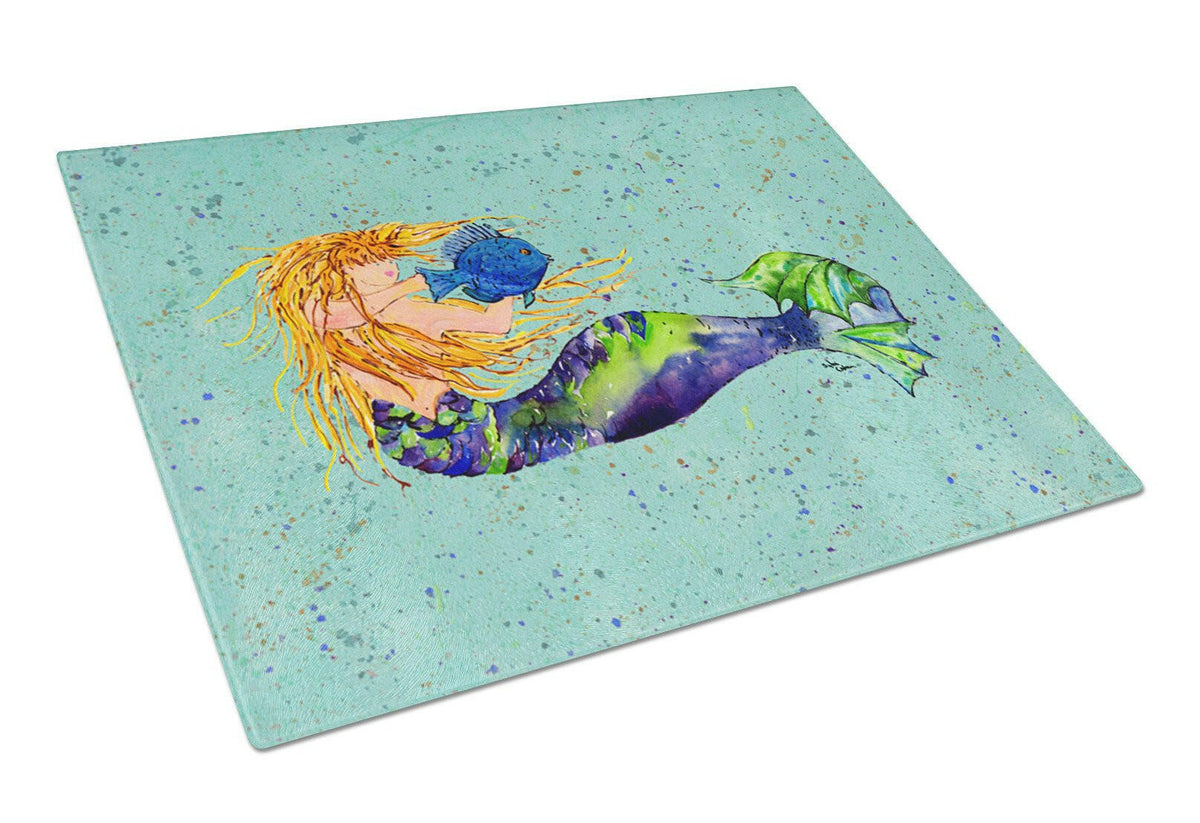 Mermaid  Glass Cutting Board Large by Caroline&#39;s Treasures