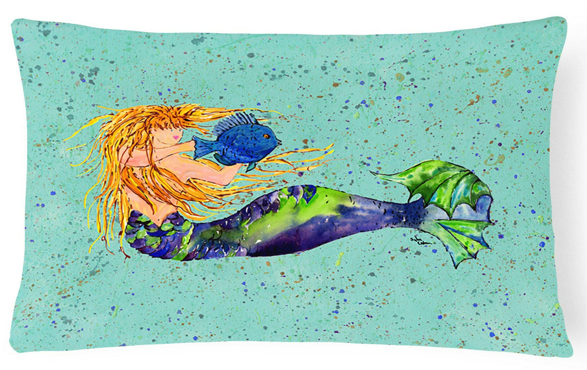 Mermaid   Canvas Fabric Decorative Pillow by Caroline&#39;s Treasures