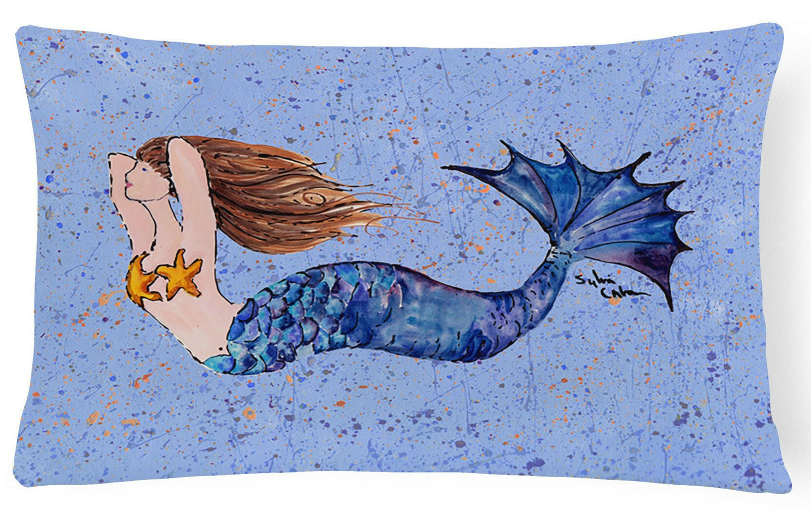 Mermaid    Canvas Fabric Decorative Pillow by Caroline's Treasures