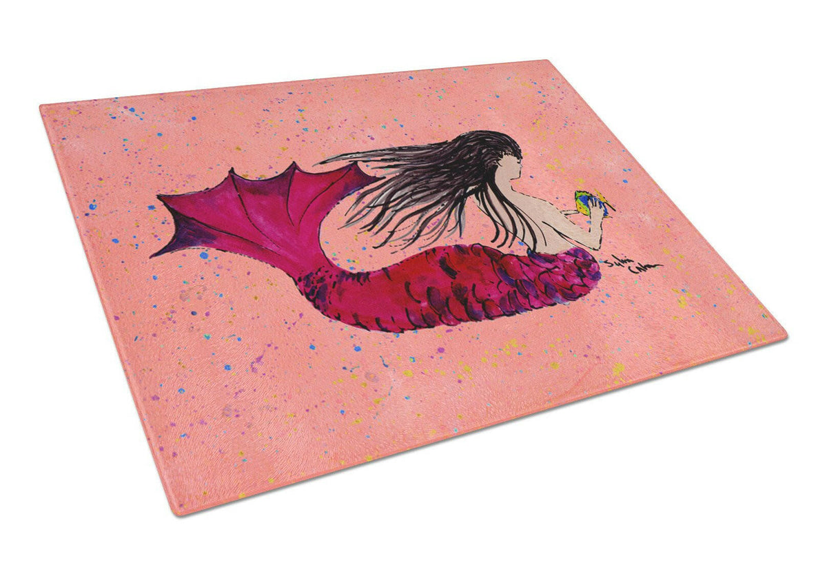 Mermaid  Glass Cutting Board Large by Caroline&#39;s Treasures