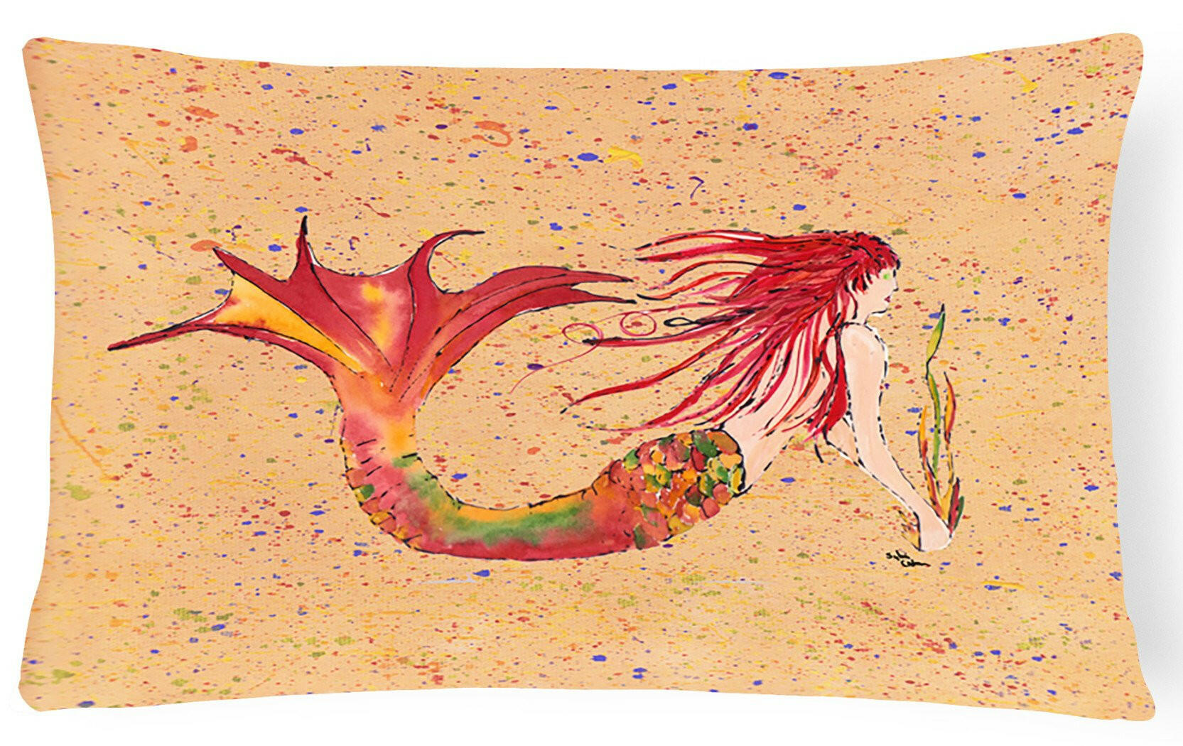 Mermaid   Canvas Fabric Decorative Pillow by Caroline's Treasures