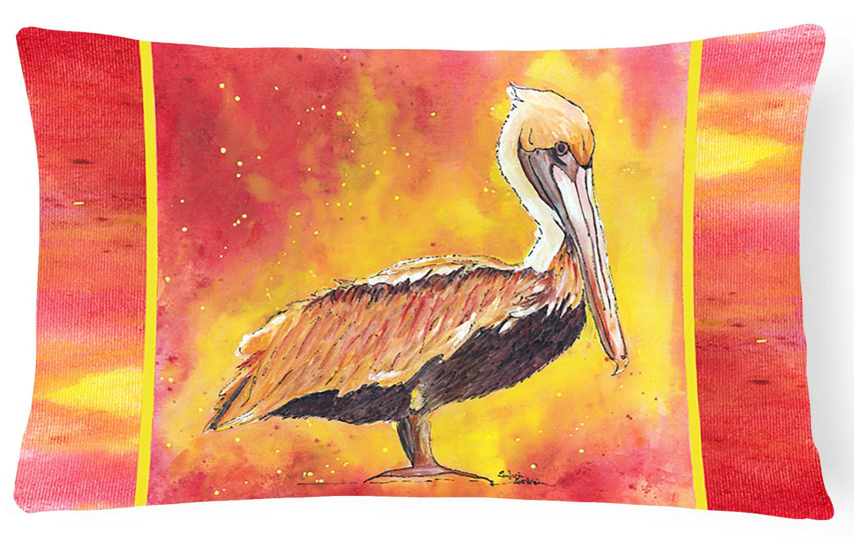 Pelican   Canvas Fabric Decorative Pillow by Caroline's Treasures