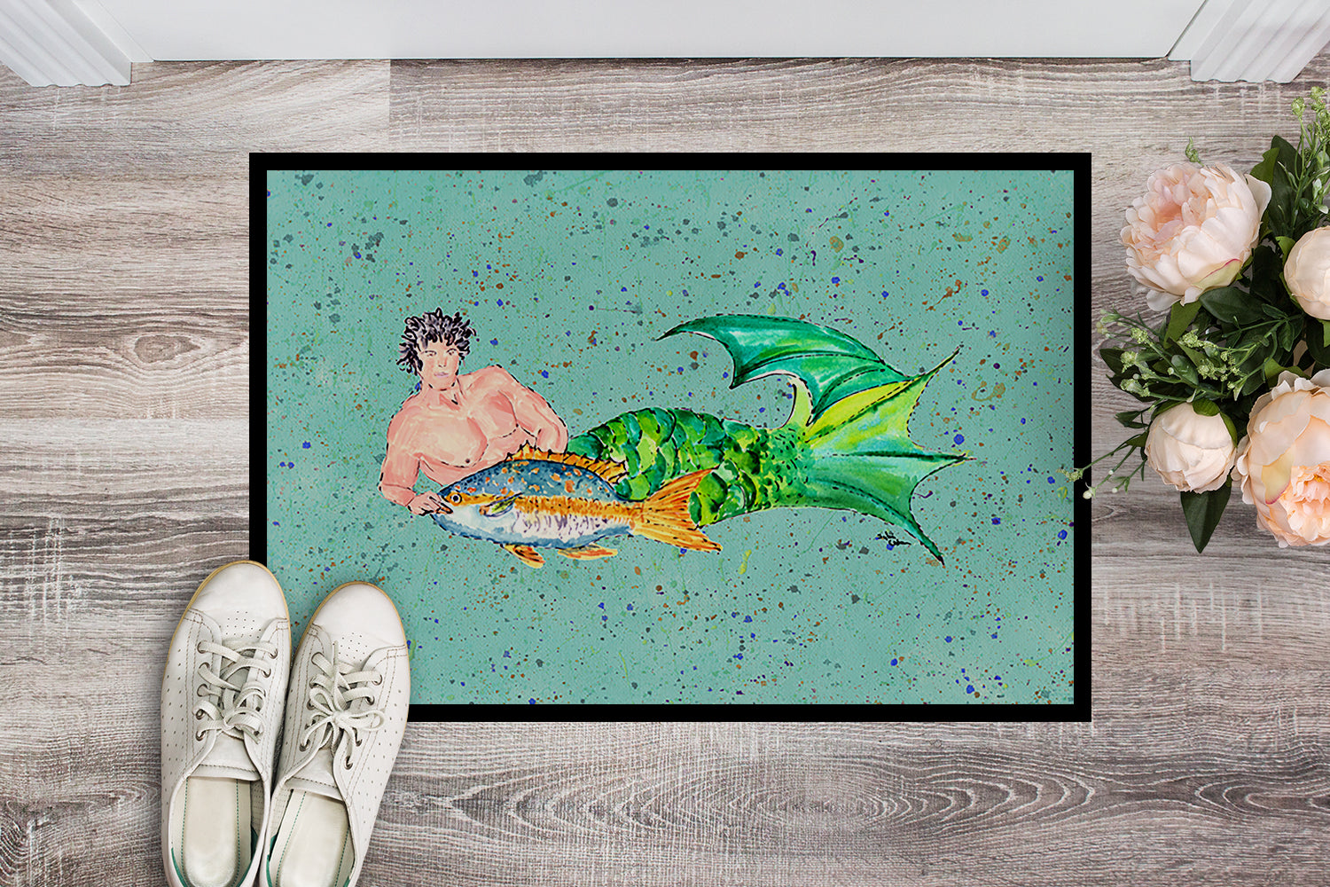 Caroline's Treasures Merman Doormat - 18x27 Decorative Floor Mat – Indoor/Outdoor Rug with Artistic Flair 8345 Doormat