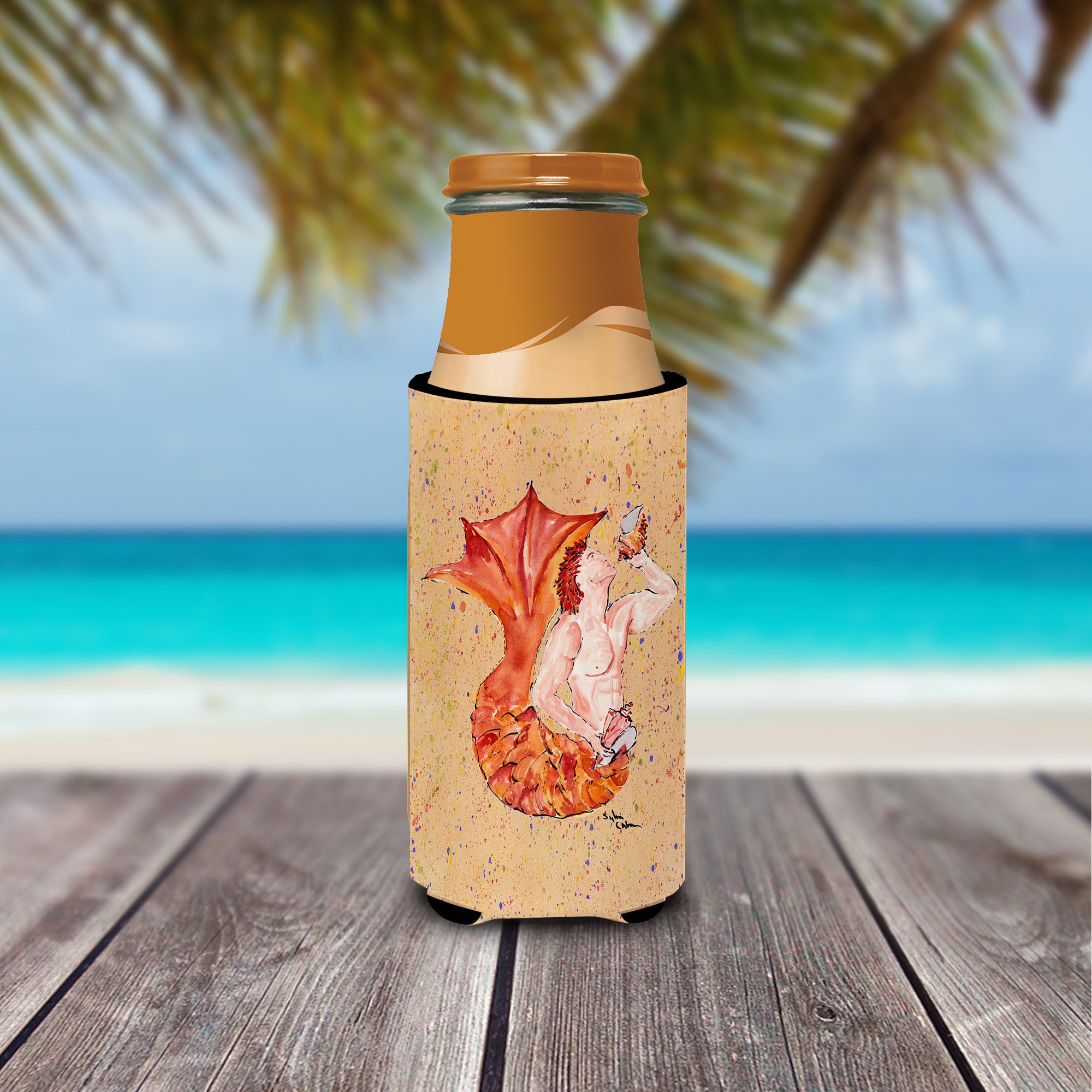 Red Headed Ginger Merman Ultra Beverage Isolateurs pour canettes minces 8346MUK