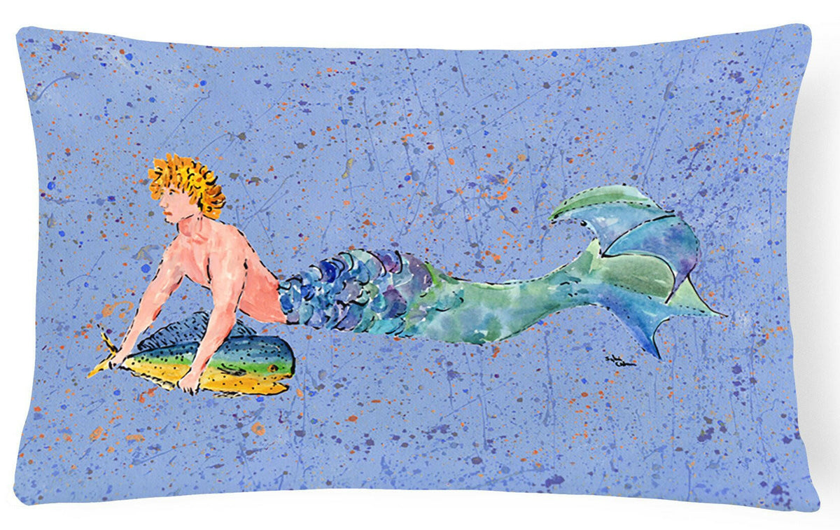 Merman   Canvas Fabric Decorative Pillow by Caroline&#39;s Treasures