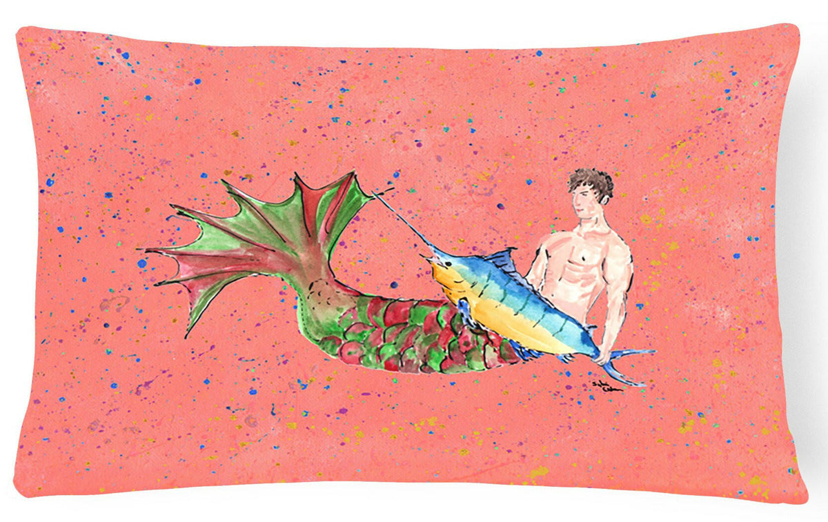 Merman   Canvas Fabric Decorative Pillow by Caroline&#39;s Treasures