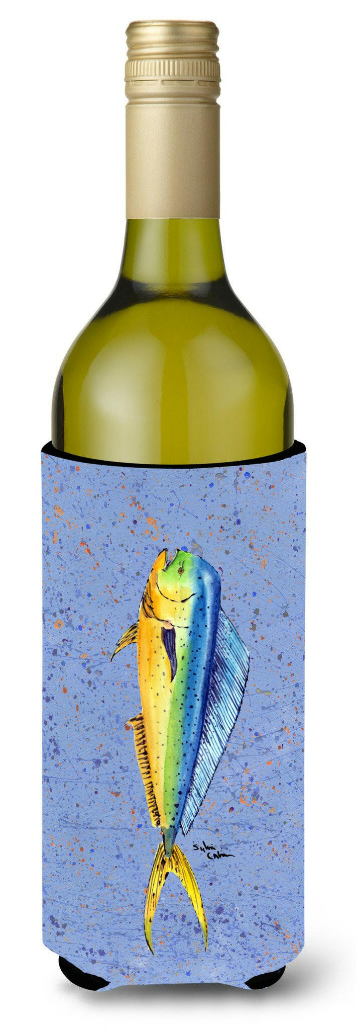 Fish Dolphin Wine Bottle Beverage Insulator Beverage Insulator Hugger by Caroline&#39;s Treasures